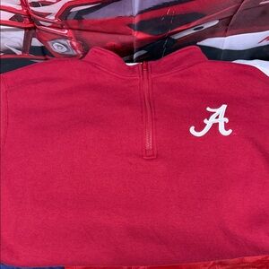 Colosseum Crimson Quarter-Zip Pullover with Logo